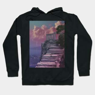 Purple clouds in the greece Hoodie